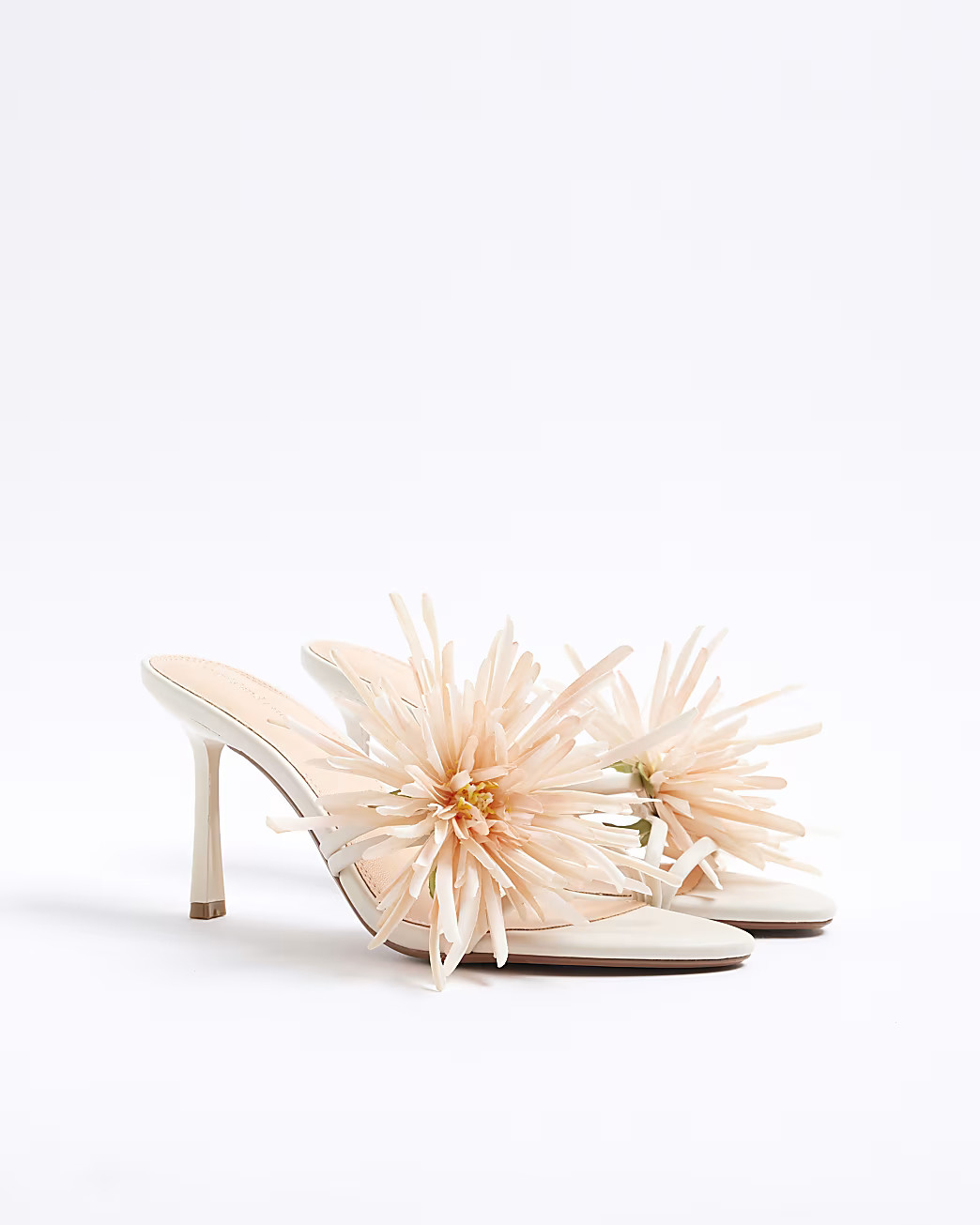 Pink Strappy Flower Heeled Sandals | River Island UK & IE