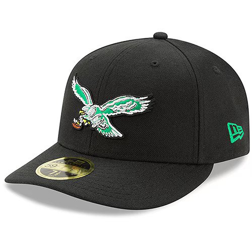 Philadelphia Eagles New Era Omaha Low Profile 59FIFTY Structured Hat - Classic Black | Fanatics