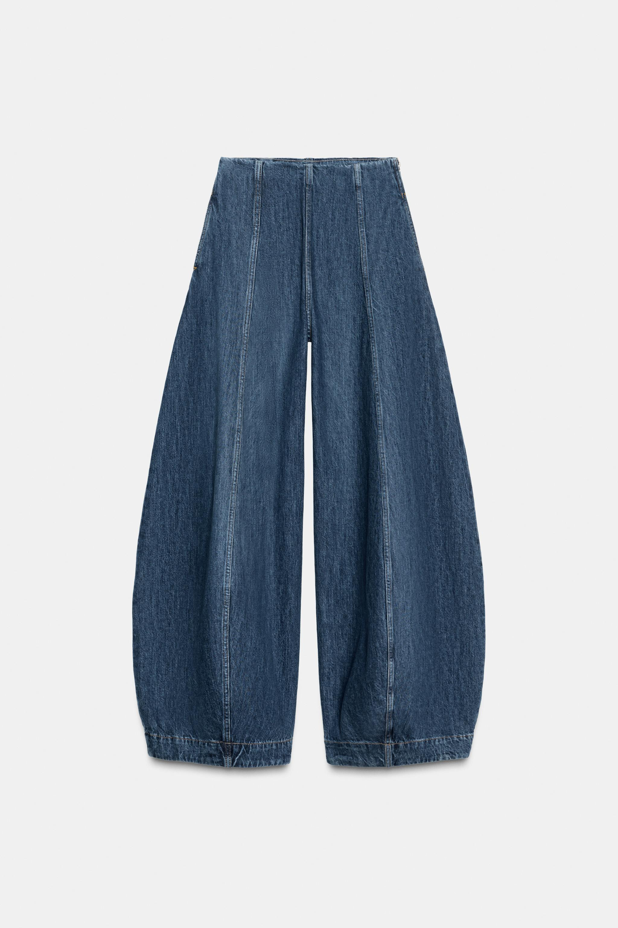 ZW COLLECTION HIGH-WAIST BALLOON JEANS | Zara US
