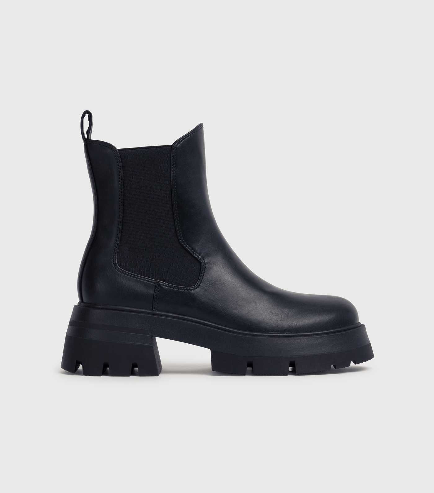 London Rebel Black Chunky Chelsea Boots | New Look | New Look (UK)