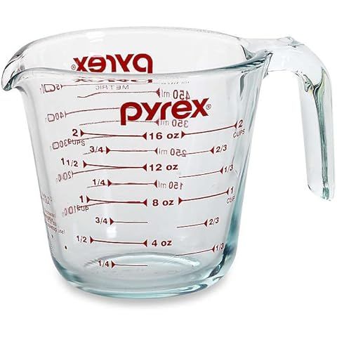 Pyrex Prepware 6001075 2-cup Measuring Cup, Red Graphics, Clear | Amazon (US)