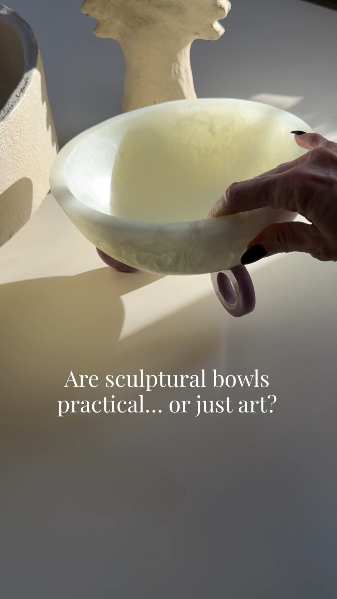 Dining room decor. Designs style. Sculptural bowls, paper mache, wood tray and cherry blossoms. 

#LTKSaleAlert #LTKHome #LTKmorningroutine