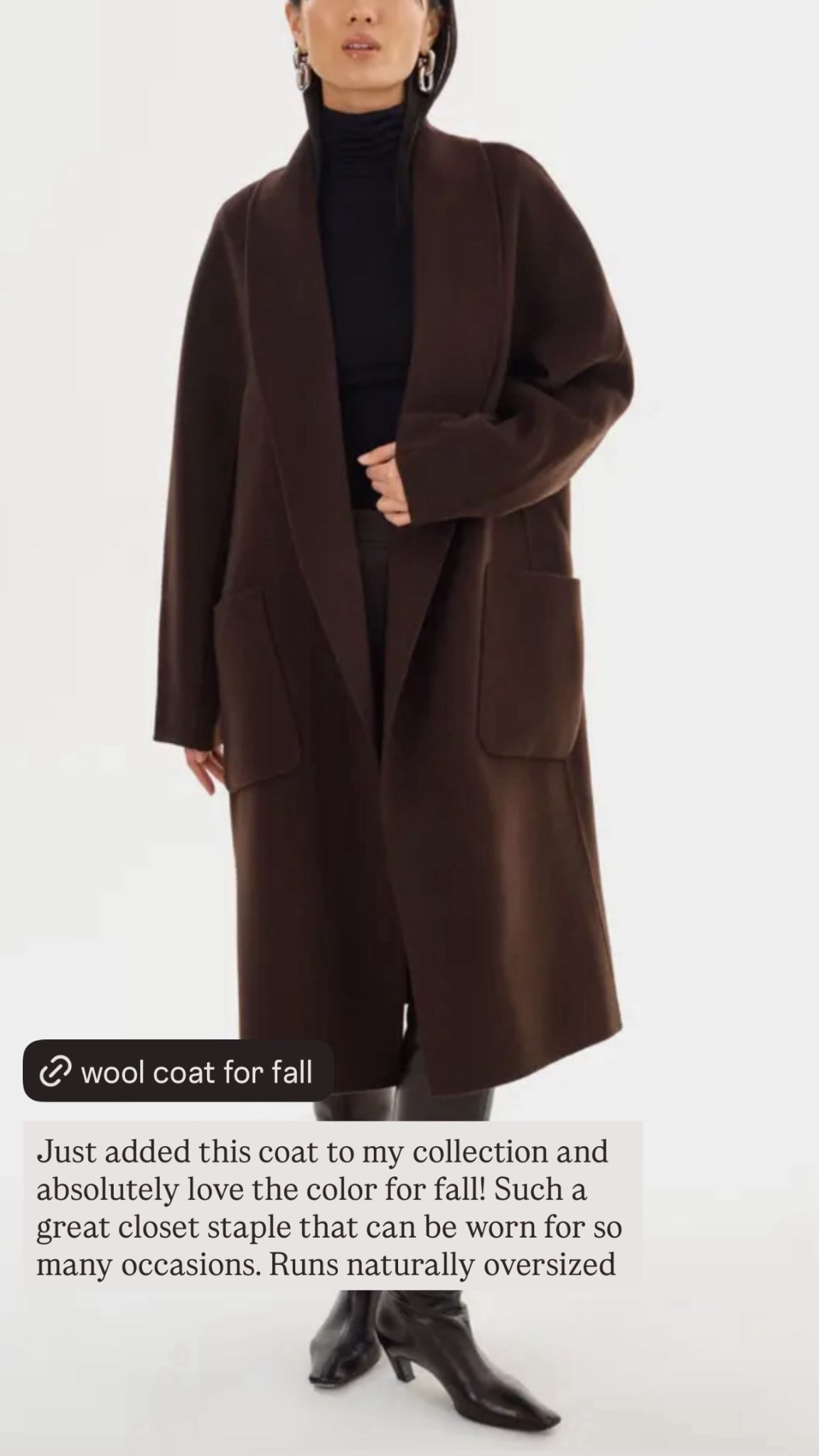 Just added this coat to my collection and absolutely love the color for fall! Such a great closet staple that can be worn for so many occasions. Runs naturally oversized

#LTKStyleTip #LTKSeasonal #LTKBeauty