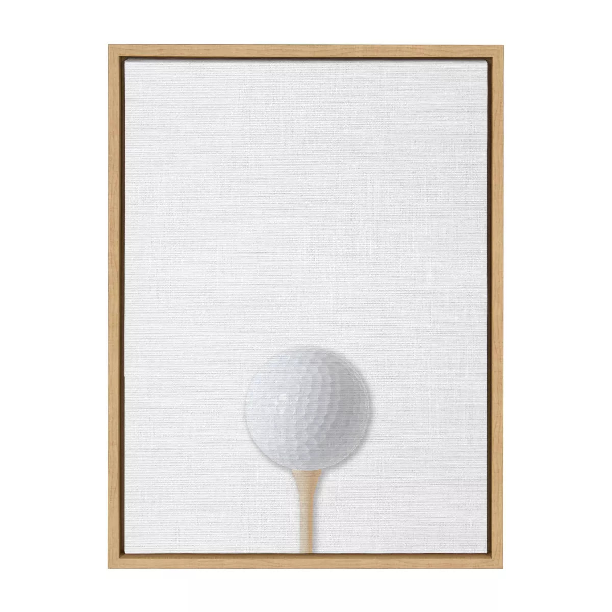 18" x 24" Sylvie Color Golf Ball Portrait Framed Canvas Natural - DesignOvation | Target