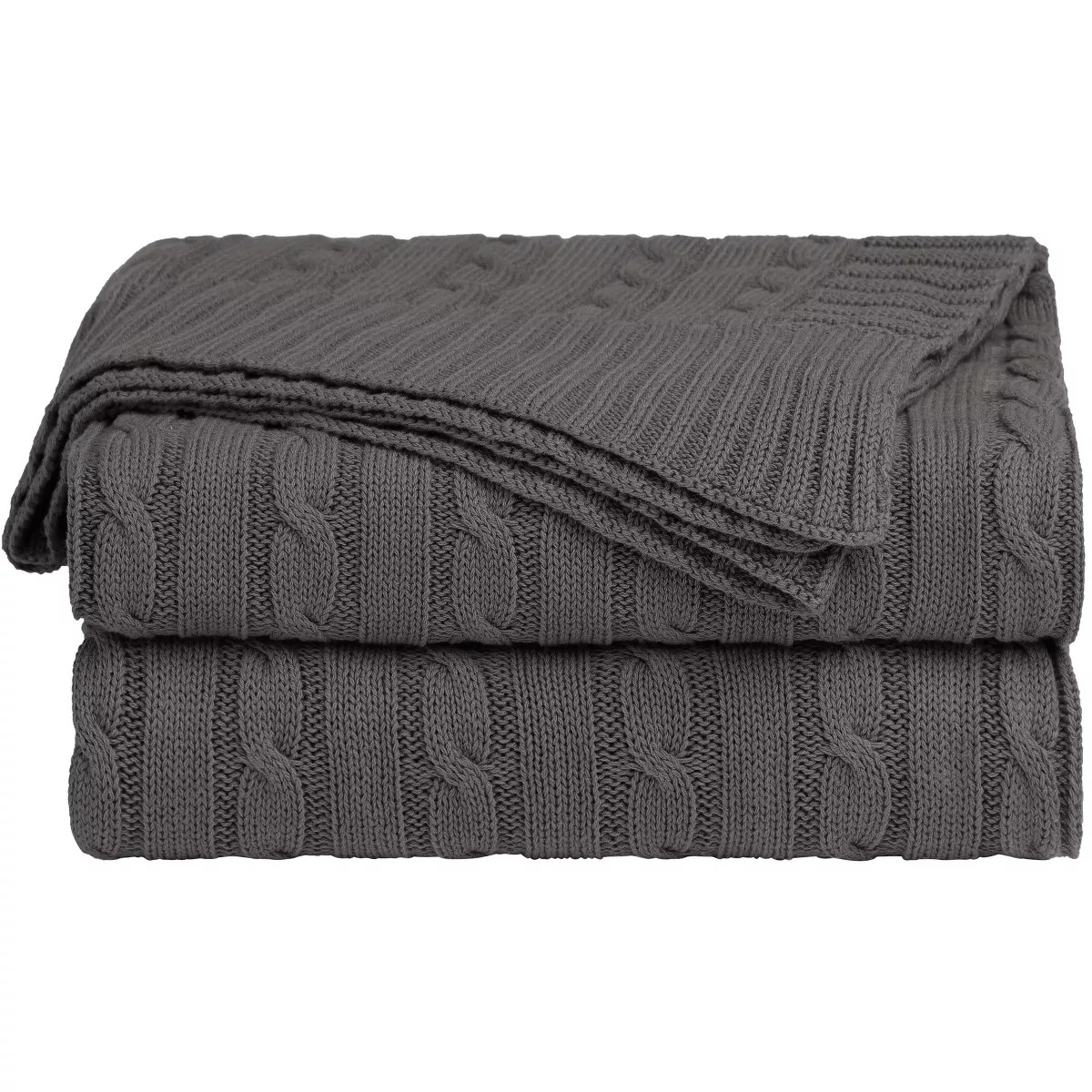 PiccoCasa Cotton Cable Soft Couch Decorative Knitted Throw Blanket 1 Pc | Target