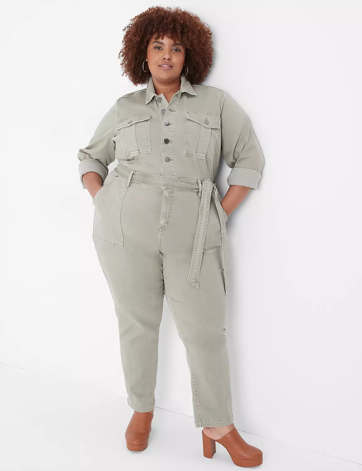 Denim Straight Leg Jumpsuit | LaneBryant | Lane Bryant (US)