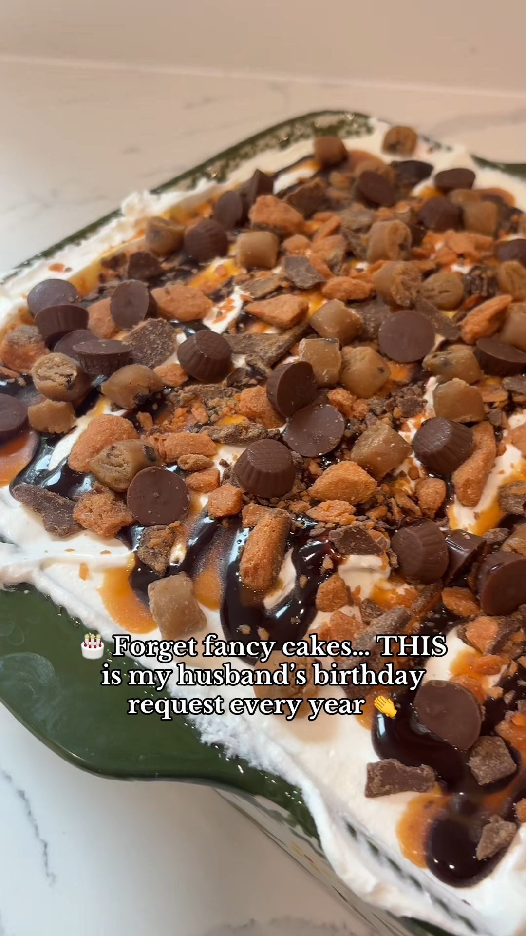 The birthday ice cream cake reveal! 🎂✨ What started as a “fun little idea” has now become Chip’s FAVORITE birthday tradition 🎉 This year’s combo = cookie dough + Butterfingers + a sneaky surprise layer of PB cookie dough bites 👀 Nothing fancy, just a little love (and a lot of ice cream 😂) Honestly, it’s the easiest cake I’ll ever make but the biggest smile I’ll ever get 🥰 


#LTKSeasonal #LTKHome #LTKFamily