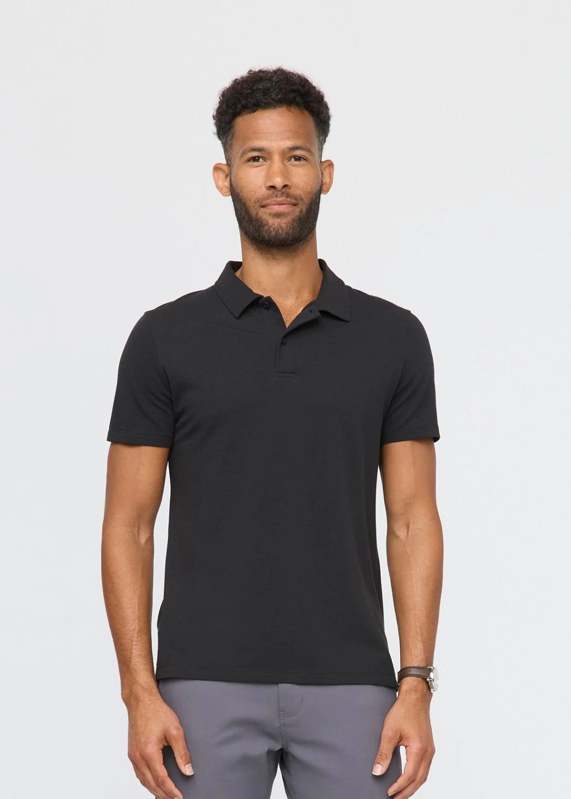 Air Flow Pique Polo - Charcoal | DUER