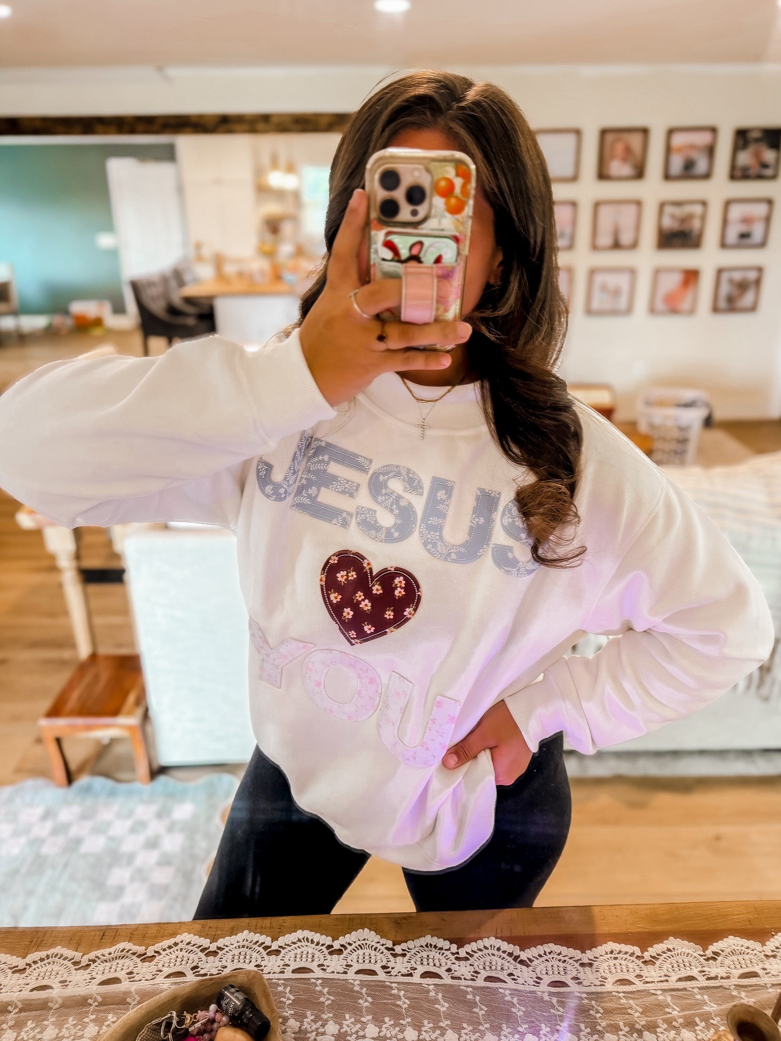 “Jesus 🤍 YOU” sweater from @tees_bytaylor 

#LTKgrwm #LTKootd #LTKmomlife