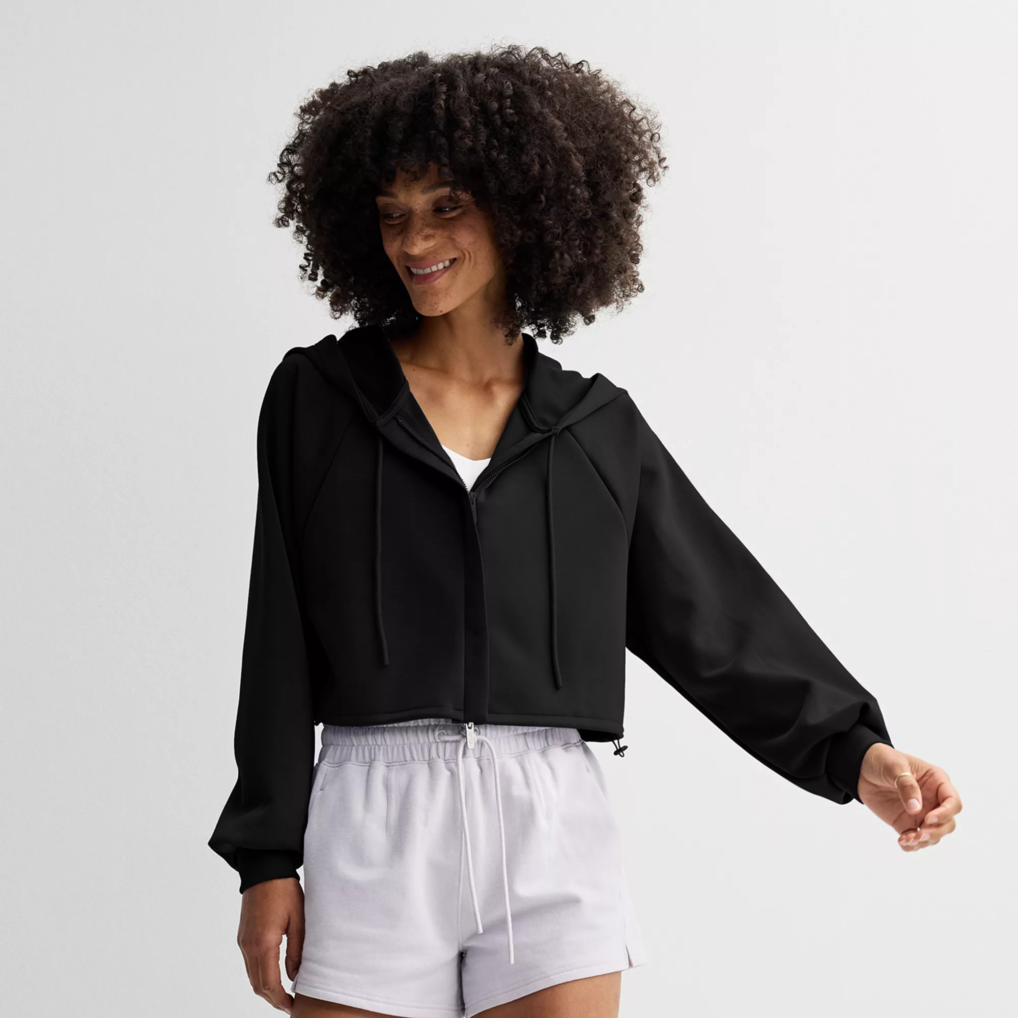 Women's FLX Solace Cropped Zip-Up Hoodie | Kohl's