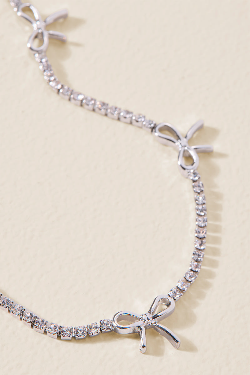 Kay Cupchain Bow Station Necklace | Francesca's