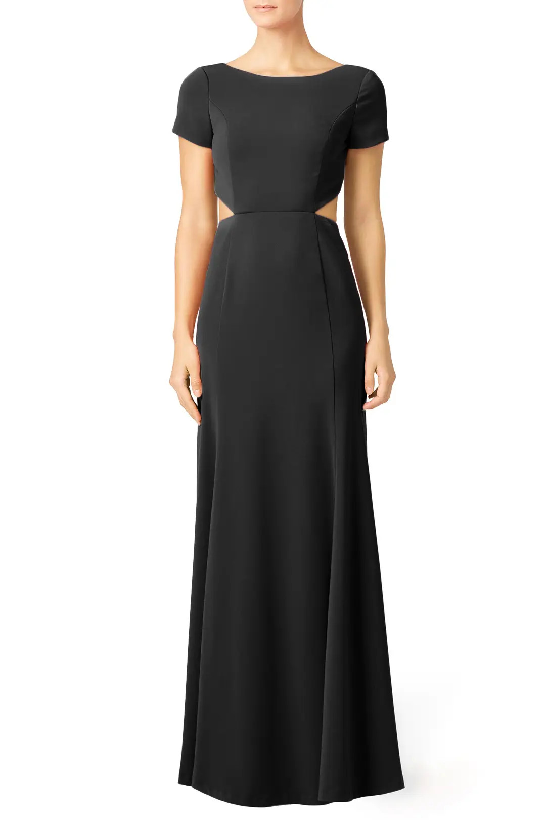 Black Cut Twirl Gown | Rent the Runway
