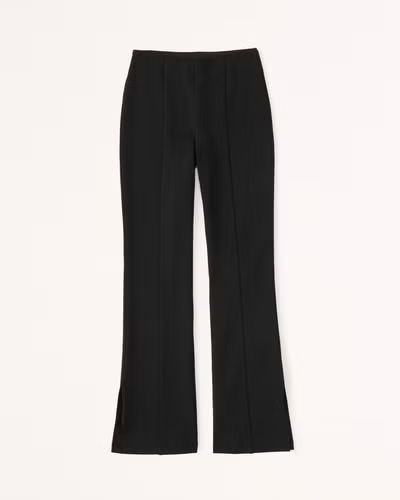 Ponte Split-Hem Slim Flare Pants | Abercrombie & Fitch (US)