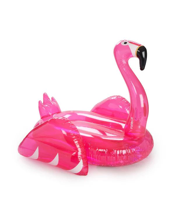 Clear Pink Glitter Flamingo | FUNBOY