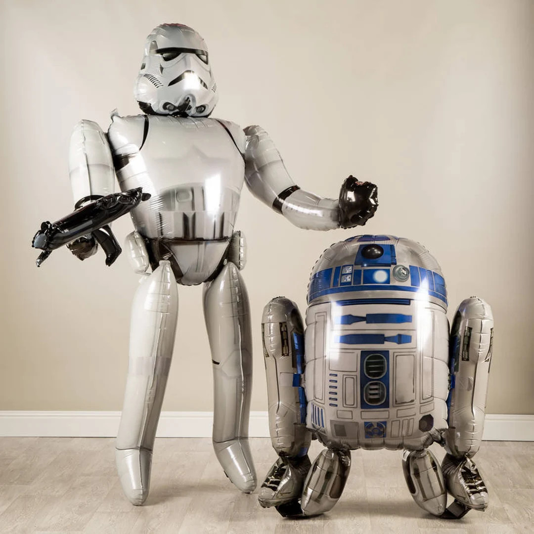 Star Wars Airwalker Balloon, 70" Stormtrooper & 38" R2D2 - Licensed Anagram | Etsy (US)