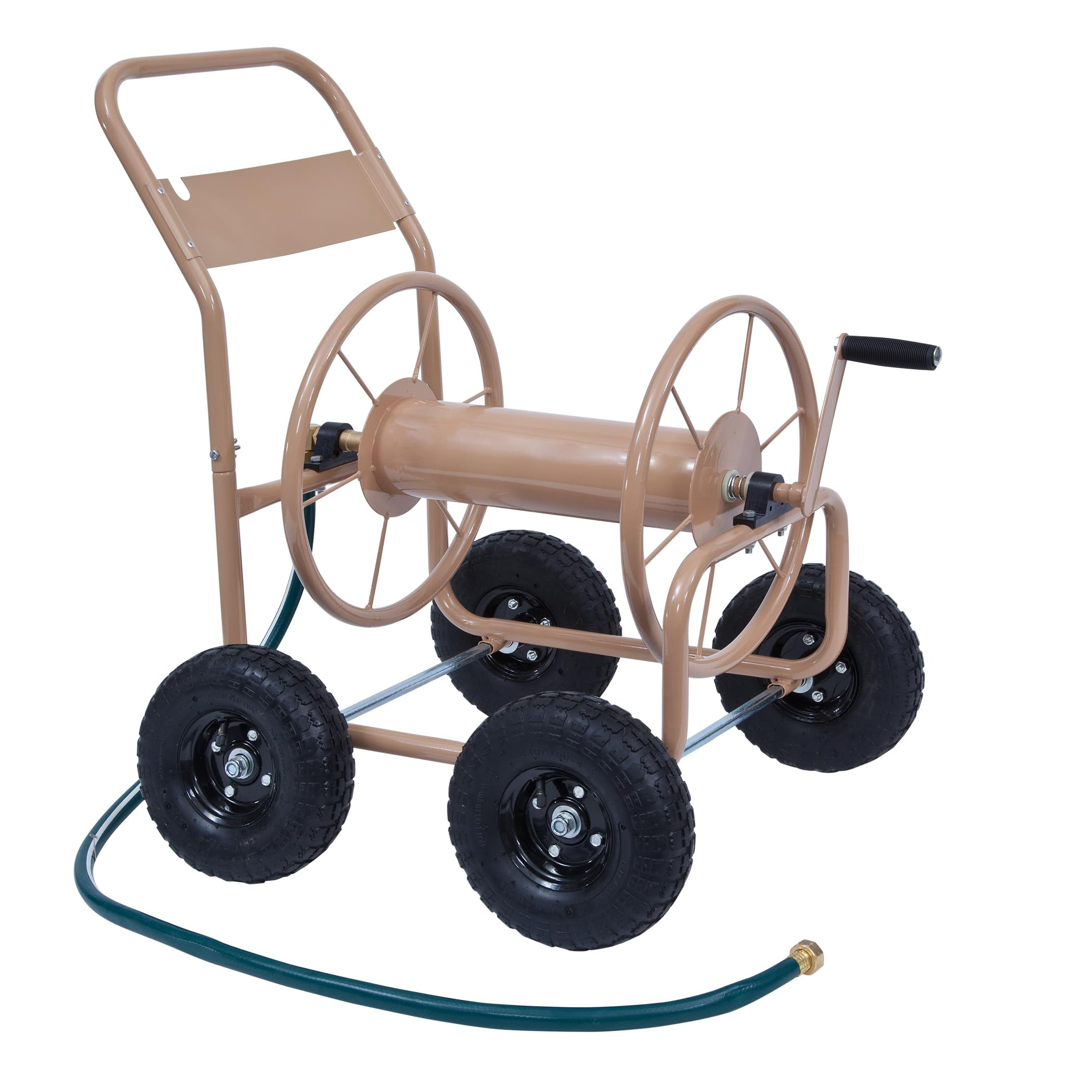 Liberty Garden Industrial 4 Wheel 300 Foot of 0.625 Inch Hose Steel Frame Water Hose Reel Cart fo... | Amazon (US)