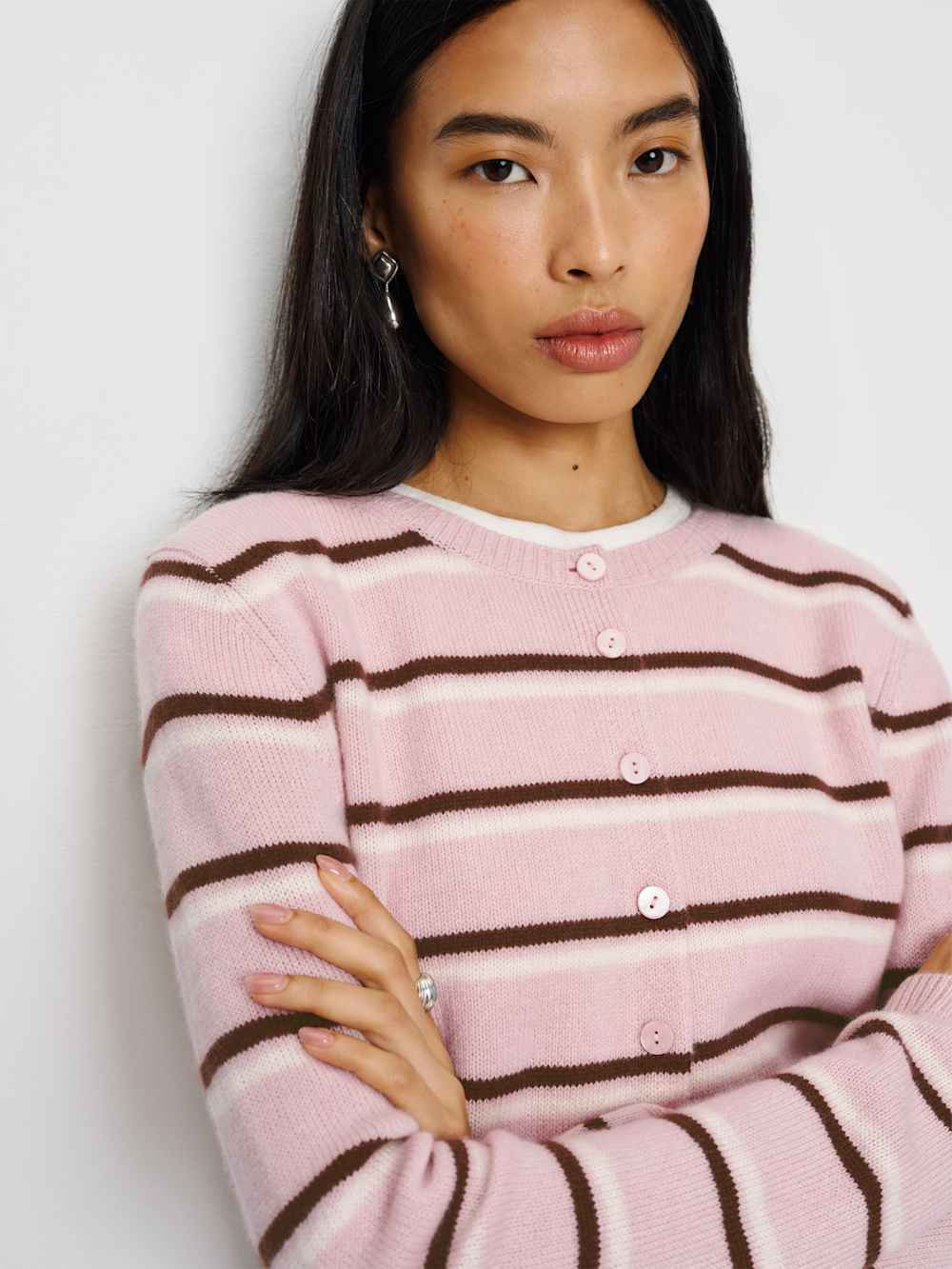 Clara Cashmere Crew Cardigan | Reformation (Global)