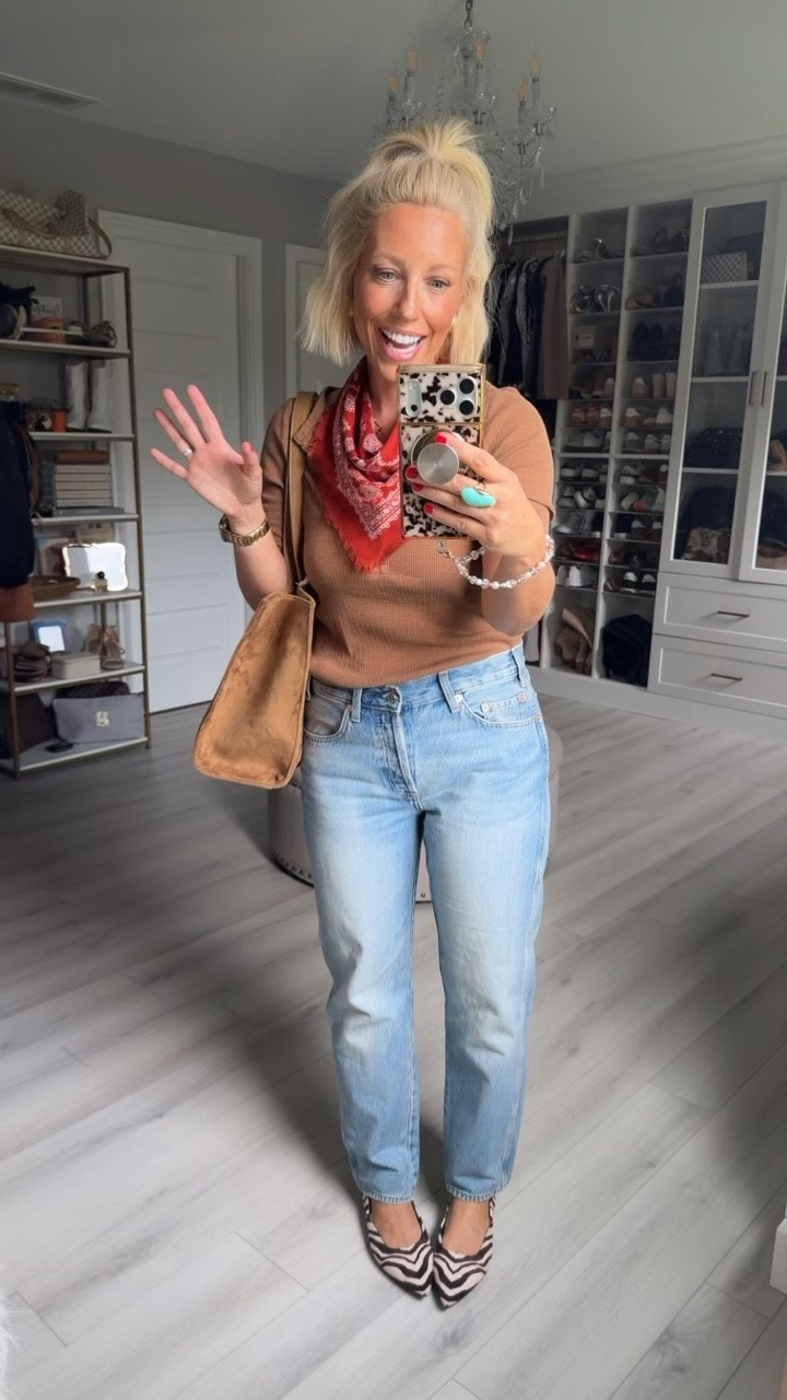 Top small
Jeans size 4 (run roomy - could size down)
Shoes sized up 1/2 size

#LTKSaleAlert #LTKOver40 #LTKSeasonal