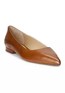 Lauren Ralph Lauren Londyn Burnished Leather Ballet Flats | Belk