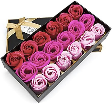 Bath Soap Rose Flower Floral Scented Soap Rose Petals Body Soap in Gift Box for Valentine's Day A... | Amazon (US)