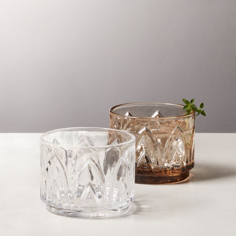 Buchanan Stacking Double Old-Fashioned Glasses | CB2 | CB2