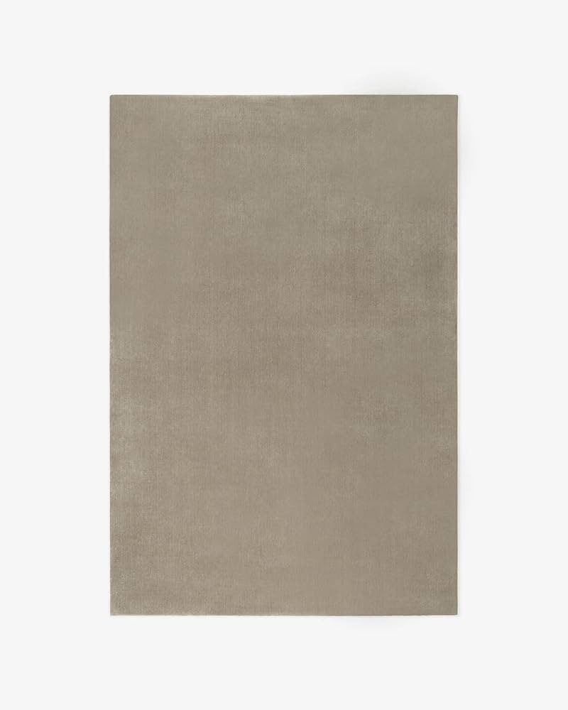 Area Rug Hand Tufted Wool Warm Grey 7x11 ft Rectangle Carpet | Amazon (US)