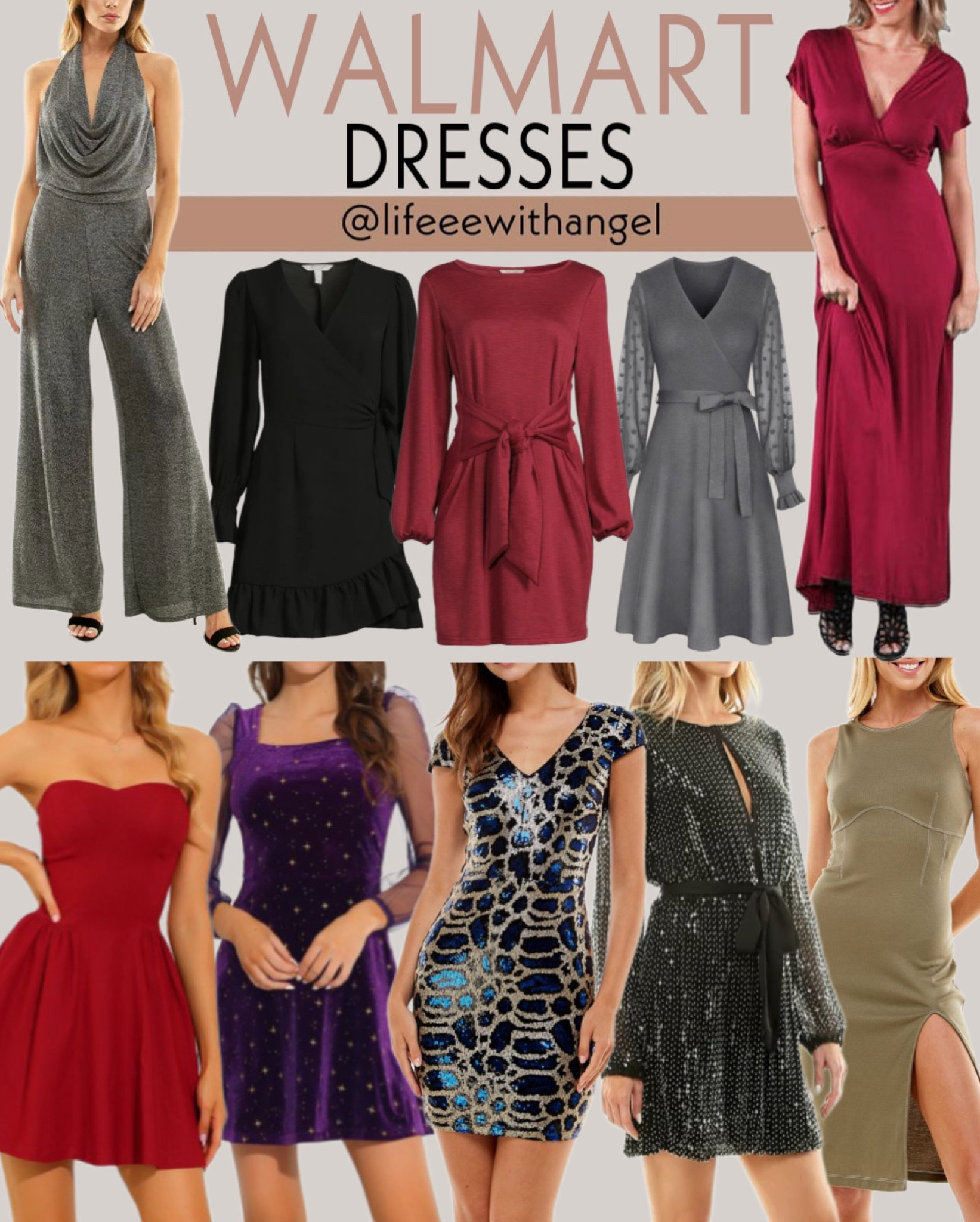 What are you wearing for the Holidays? Walmart has a beautiful selection of dresses that would be perfect for the coming holidays. Whether you’re hosting at home or going out.   

#Ad @walmartfashion 
@shop.ltk  #LTKfashion #liketkit #ltkstyletip #LTKfalldresses #LTKdresses #LTKholidaydresses #walmartfallfashion #falldresses #holidaydresses 