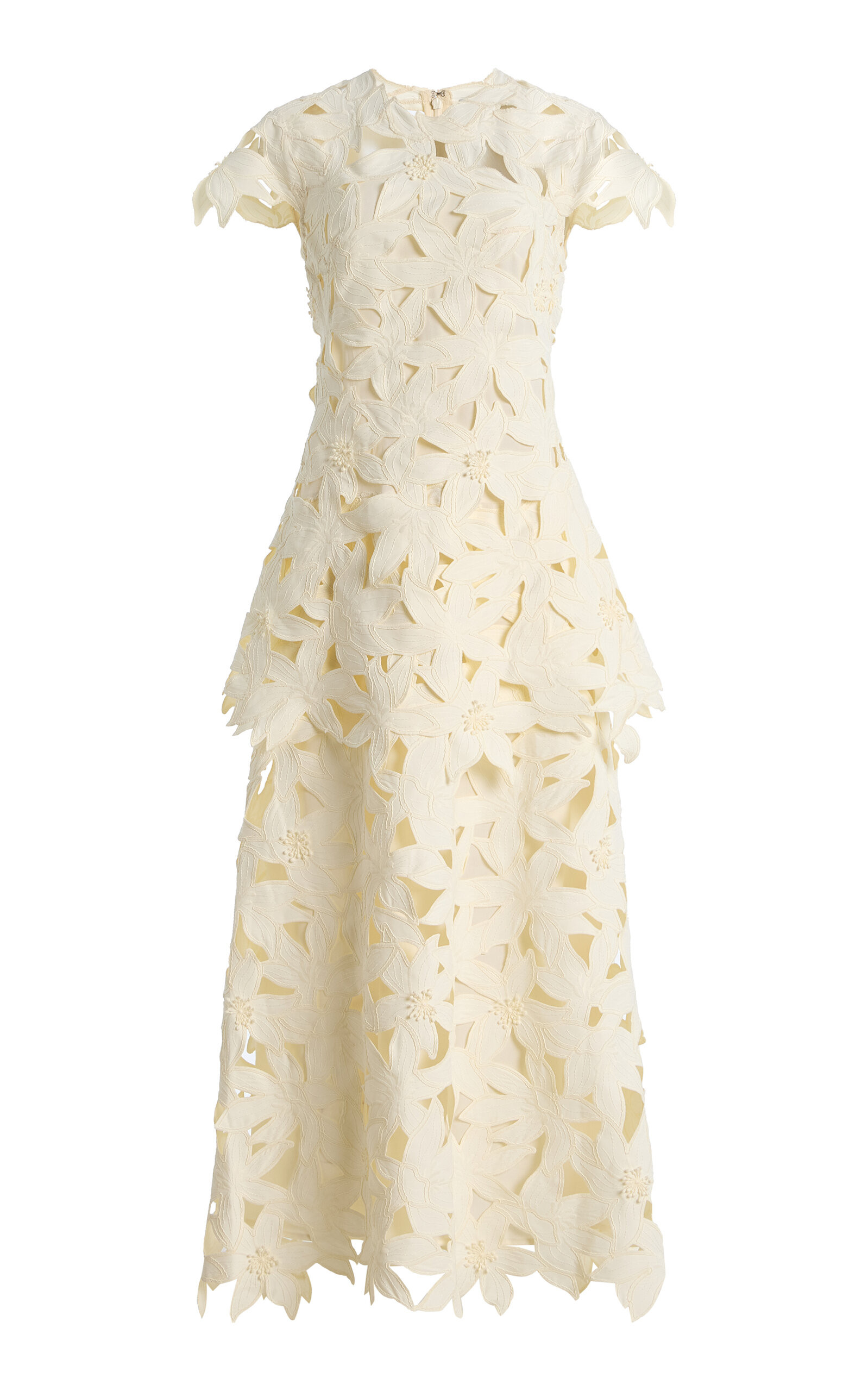 Neve Embroidered Crepe Midi Dress | Moda Operandi (Global)
