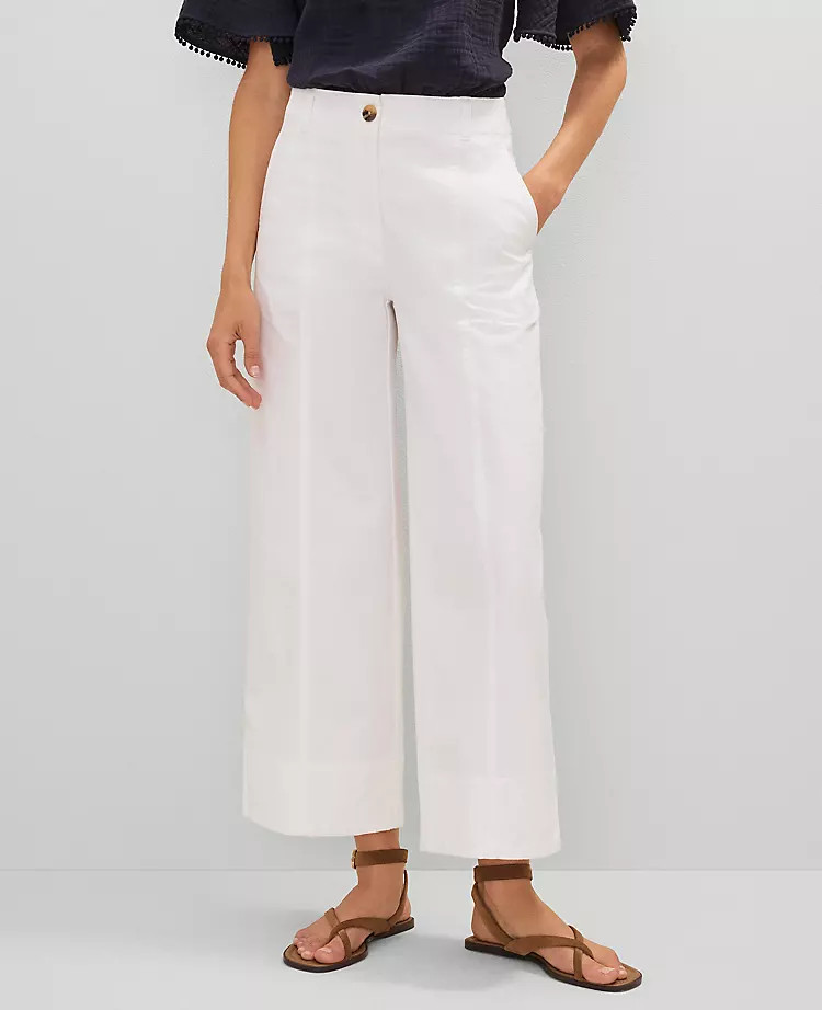 Weekend Collection Wide-Leg Ankle Pant | Ann Taylor