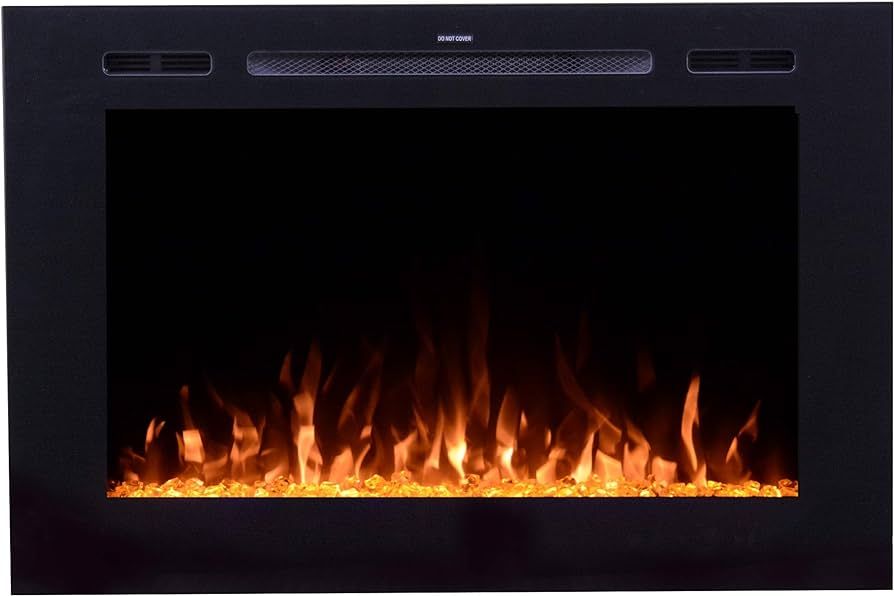 Touchstone 80006 - Forte Recessed Mounted Electric Fireplace - 40 Inch Wide/26.5 Inch Tall - 5 Fl... | Amazon (US)