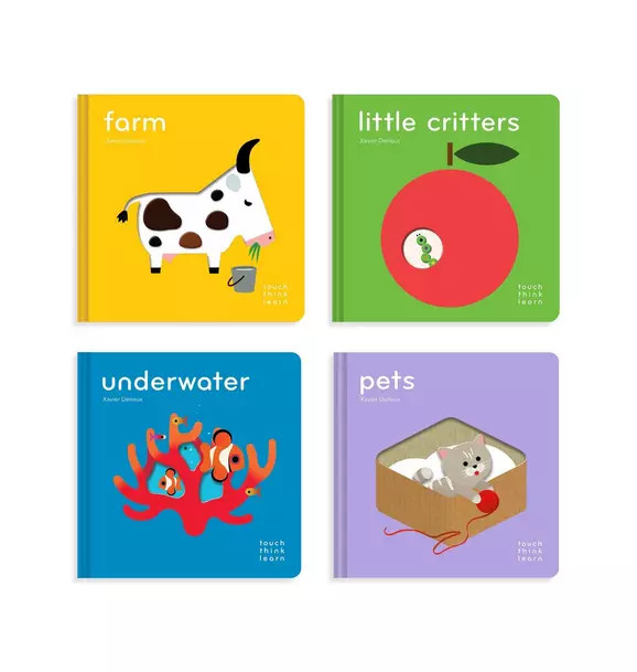 Think Touch Learn, Animals Boardbook Set | Janie and Jack