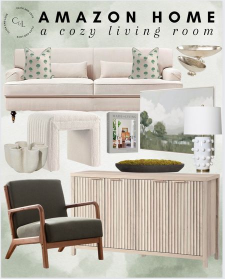 Amazon home finds for a cozy living room!  neutral tones with pops of green ✨

Sideboard, buffet, credenza, accent chair, armchair, sofa, accent pillow, throw pillow, ottoman, framed art, wall art, wall decor, landscape art, table lamp, coffee table book, decorative bowl, decorative plant, Modern home decor, traditional home decor, budget friendly home decor, Interior design, look for less, designer inspired, Amazon, Amazon home, Amazon must haves, Amazon finds, amazon favorites, Amazon home decor #amazon #amazonhome

#LTKstyletip #LTKhome #LTKfindsunder100