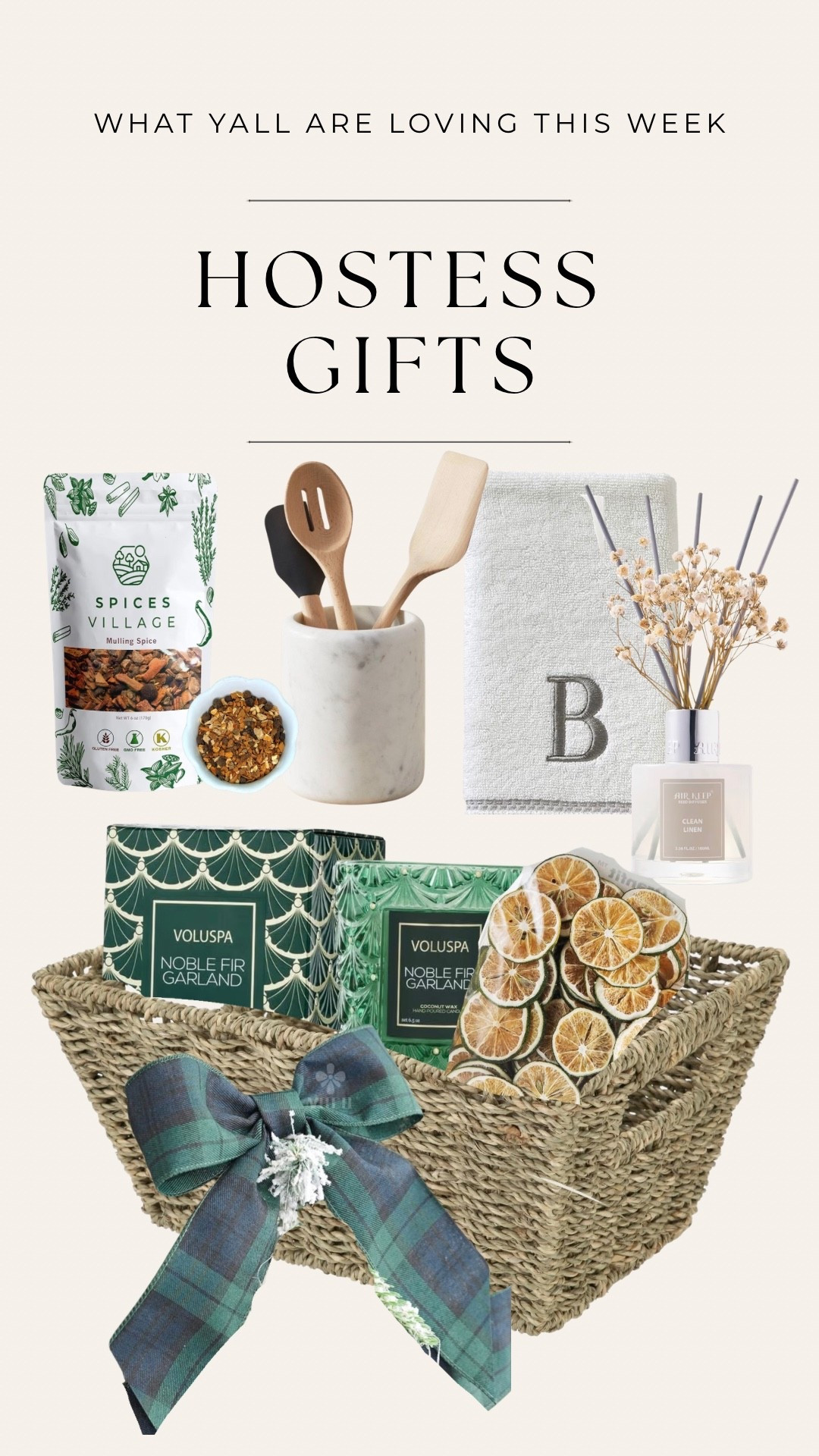 Hostess gifts are all about presentation— all you need is a small wicker basket and 3 items to fill it with! Here is a visual for how I would do it 🎄


•
•
Christmas gift guide gifting ideas, sister gifts, mother in law presents, kitchen styling decor, home decor, holiday hostess gifts, dirty Santa gifts, gifts under $30, under $50, coffee table books, wicker basket, holiday candles, amazon gifts 

#LTKHoliday #LTKHome #LTKGiftGuide