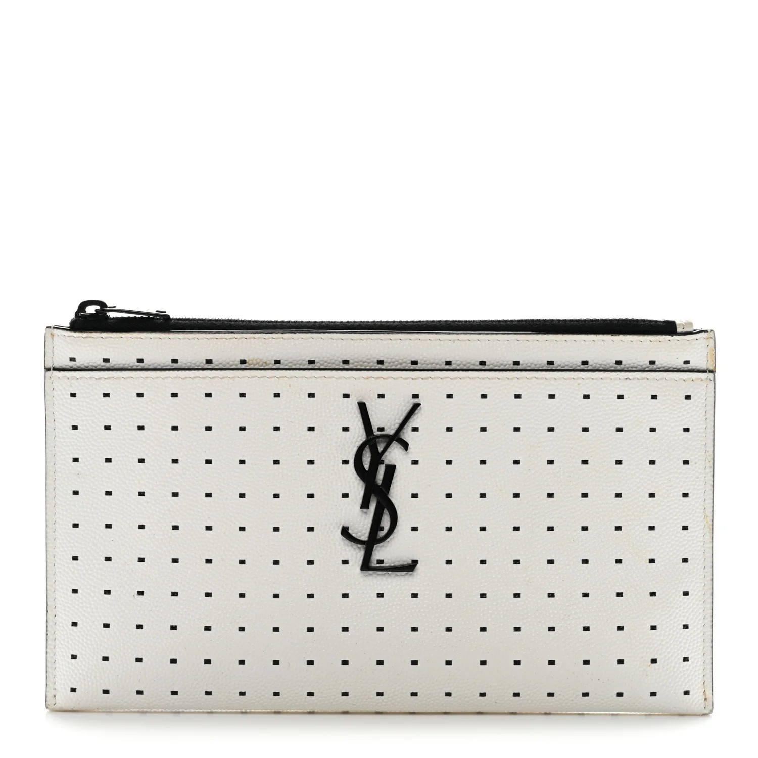 Grain De Poudre Square Dot Monogram Bill Pouch White Black | FASHIONPHILE (US)