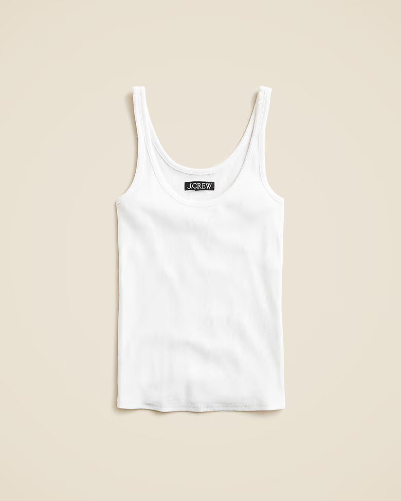 New fine rib scoopneck tank top | J. Crew US