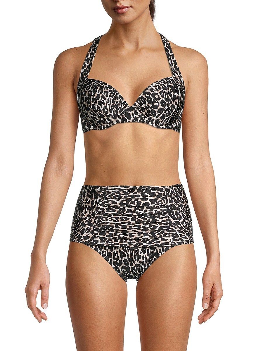 Calvin Klein Women's Leopard-Print Bikini Top - Black Multicolor Ikat - Size XXL | Saks Fifth Avenue OFF 5TH