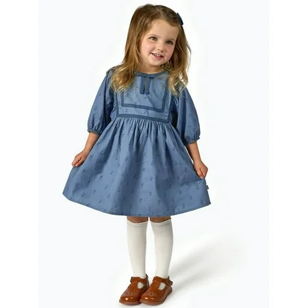 Modern Moments by Gerber Toddler Girl Yoked Bow Dress, Sizes 12M-5T | Walmart (US)