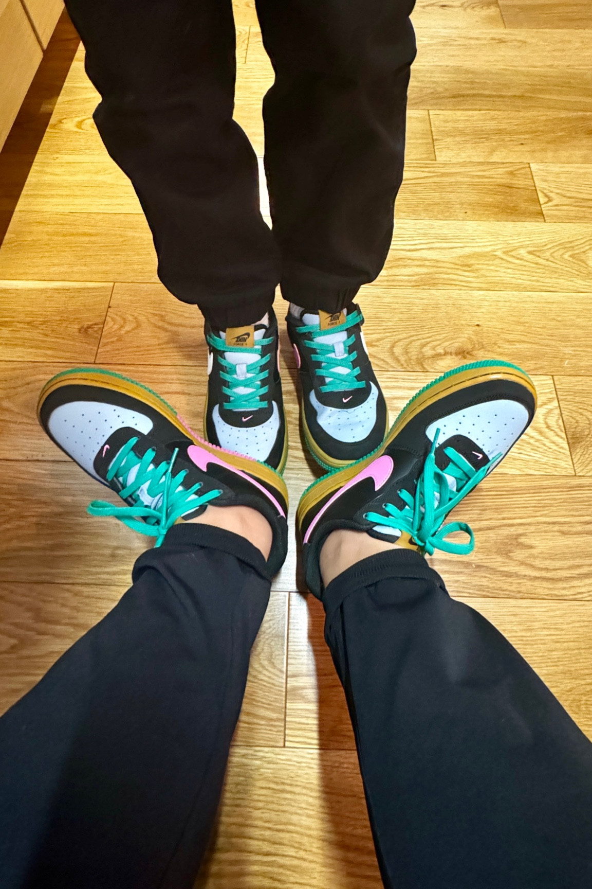 Look Mom new Kicks…. 
(I got big kids size)