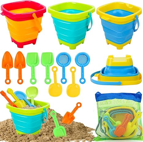 TOY Life Beach Toys for Toddler 1-3 Sand Toys for Kids Beach Toys for Kids Ages 4-8 with 4 Callap... | Amazon (US)