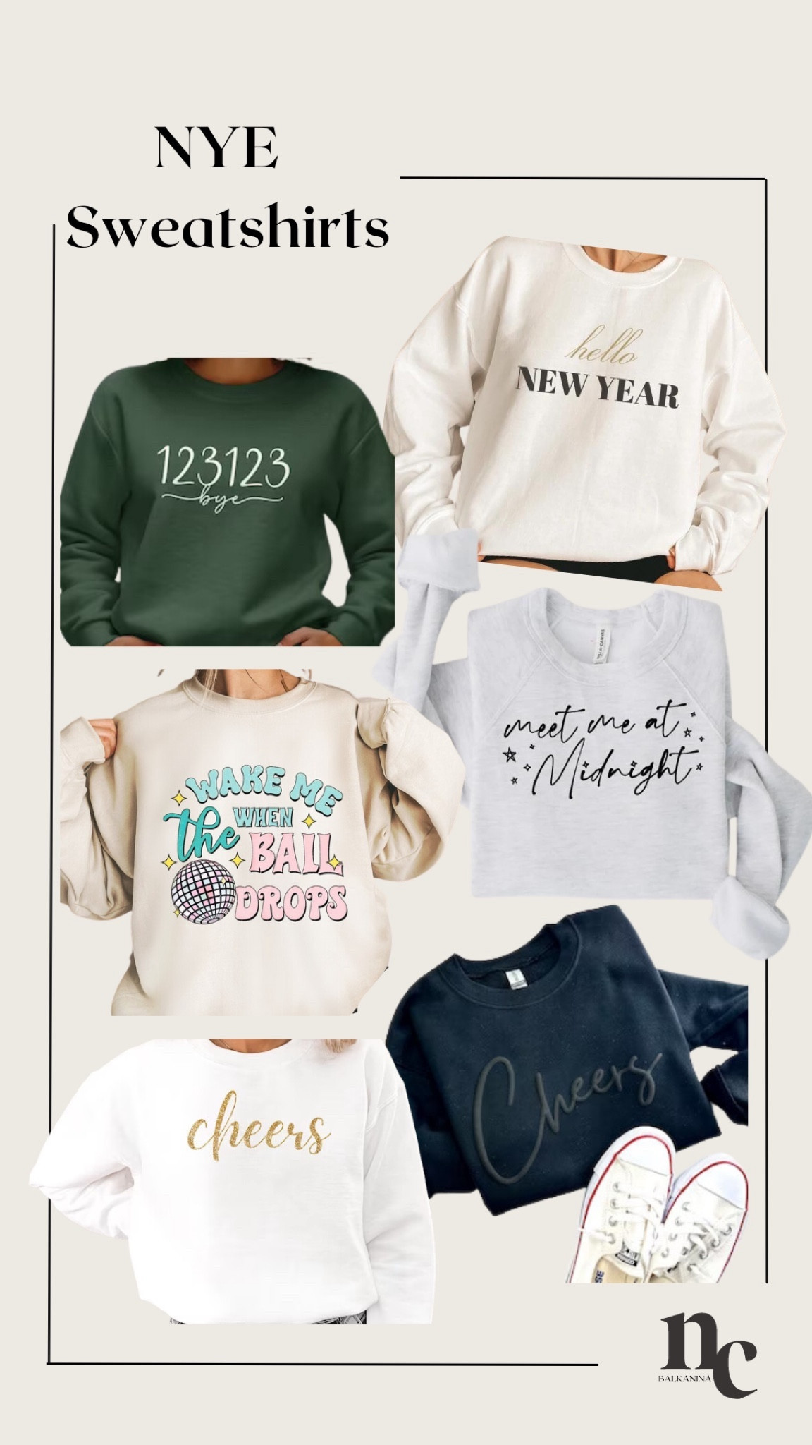 New Years Eve sweatshirts for those who are staying in this year! Cheers to a cozy night in! 

#LTKSeasonal #LTKmidsize #LTKHoliday