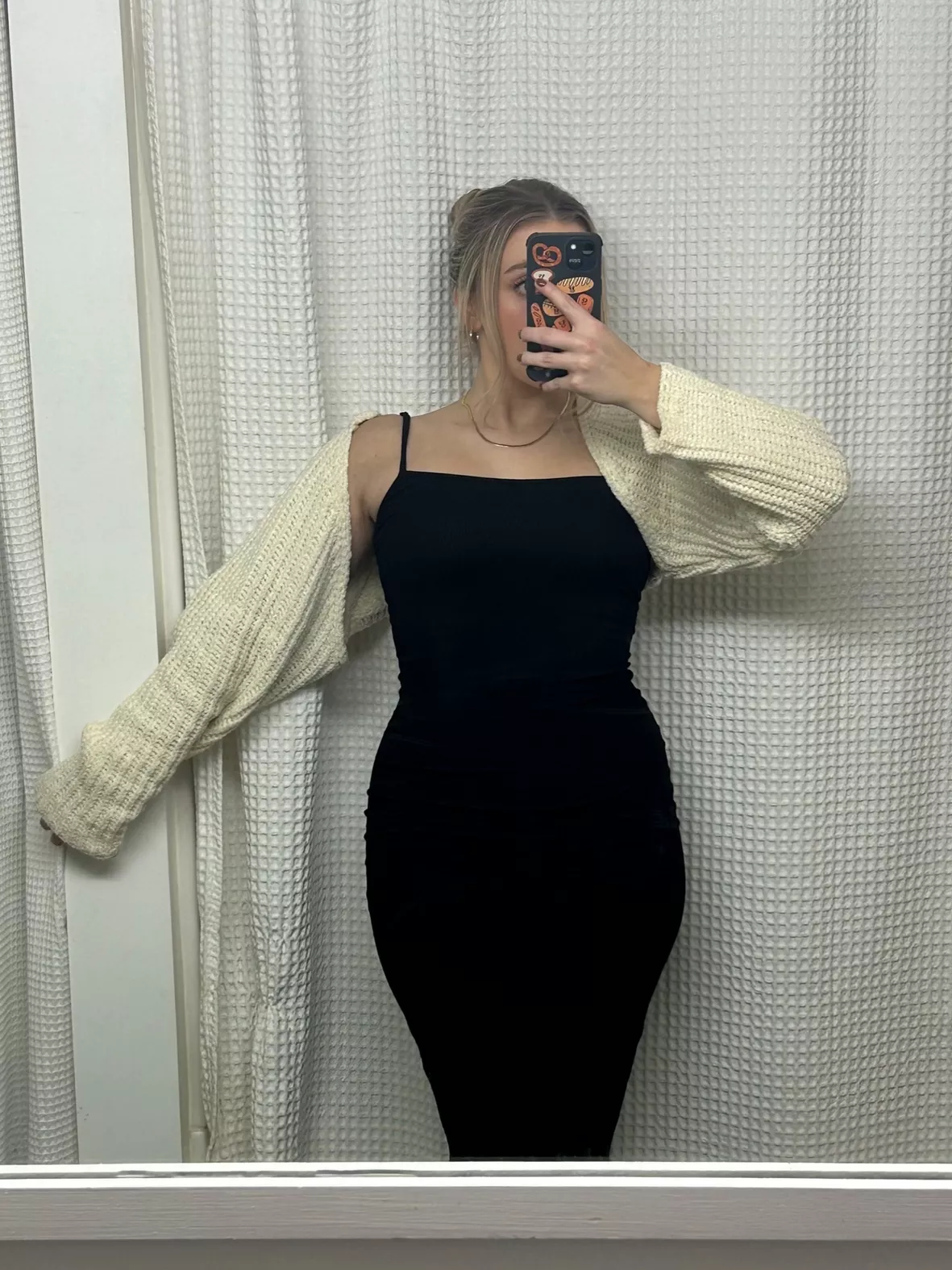 Skims Soft Lounge Long Slip Maxi Dress in Black
