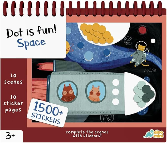 DINO MINI Dot is Fun! - Imaginative Paint by Sticker Kit for Kids - Dot Art Sticker Book for Todd... | Amazon (US)