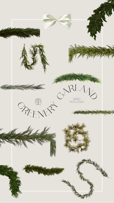 Christmas greenery garland. Cedar, pine  

#LTKHolidaySale #LTKSeasonal #LTKHoliday