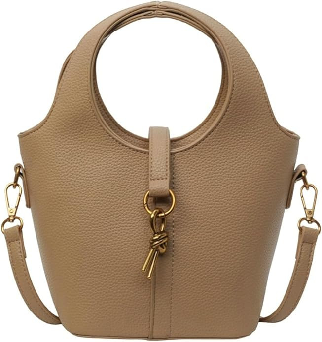 Women Bucket Bag PU Leather Hobo Bag Fashion Shoulder Crossbody Bag Vintage Tote Bag Small Handab... | Amazon (US)