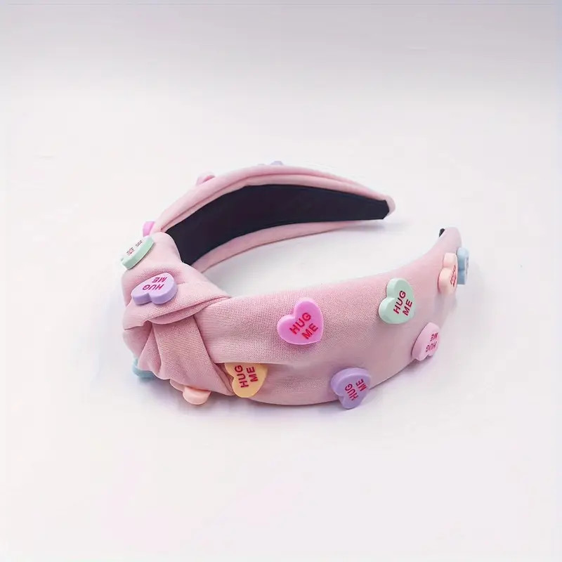 Valentine's Day Head Band Love Heart Pattern Decorative Knotted Head Hoop Wide Brimmed Non Slip H... | Temu Affiliate Program