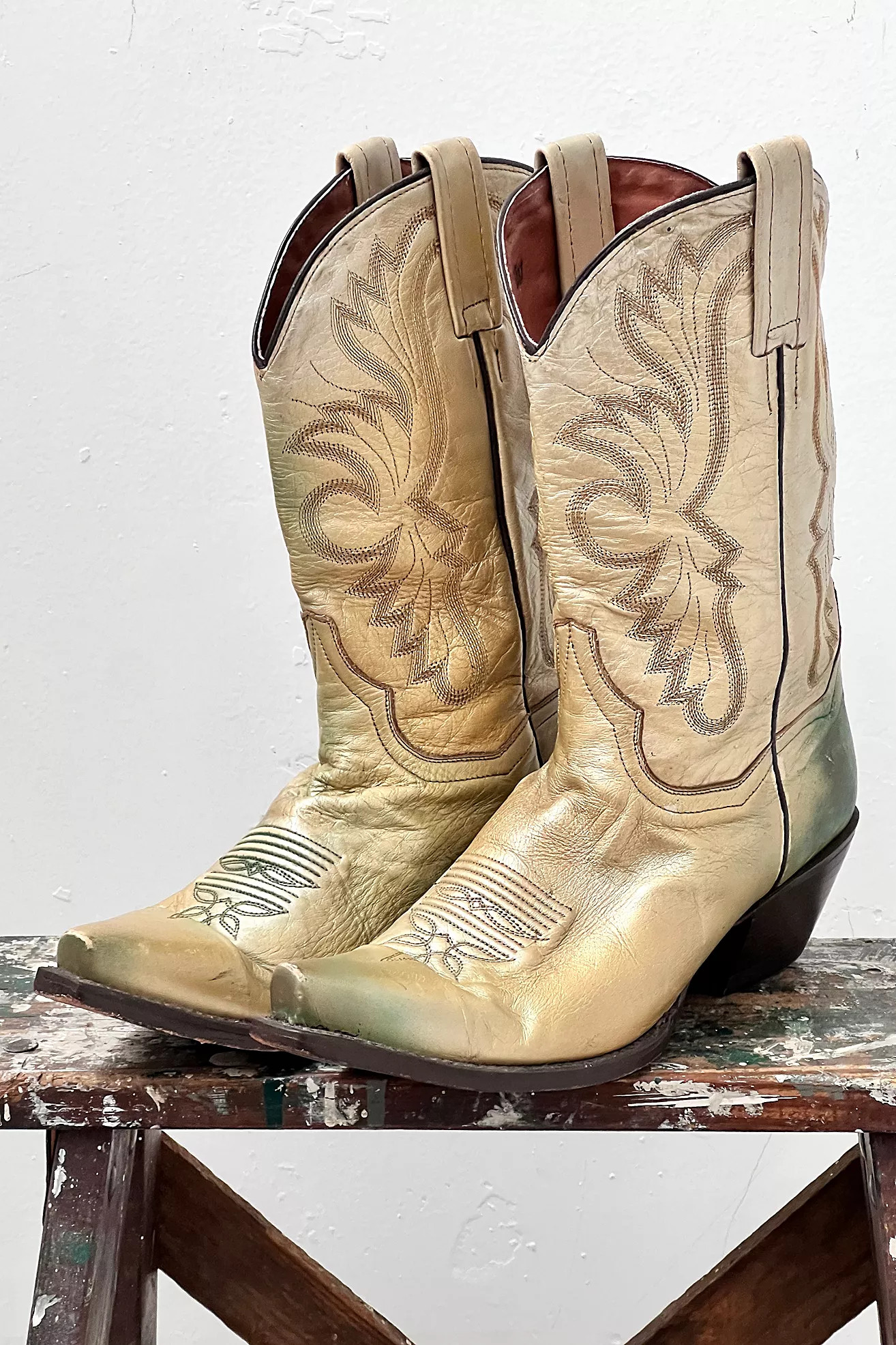 Vintage Gold Cowboy Boots Selected by Anna Corinna | Free People (Global - UK&FR Excluded)