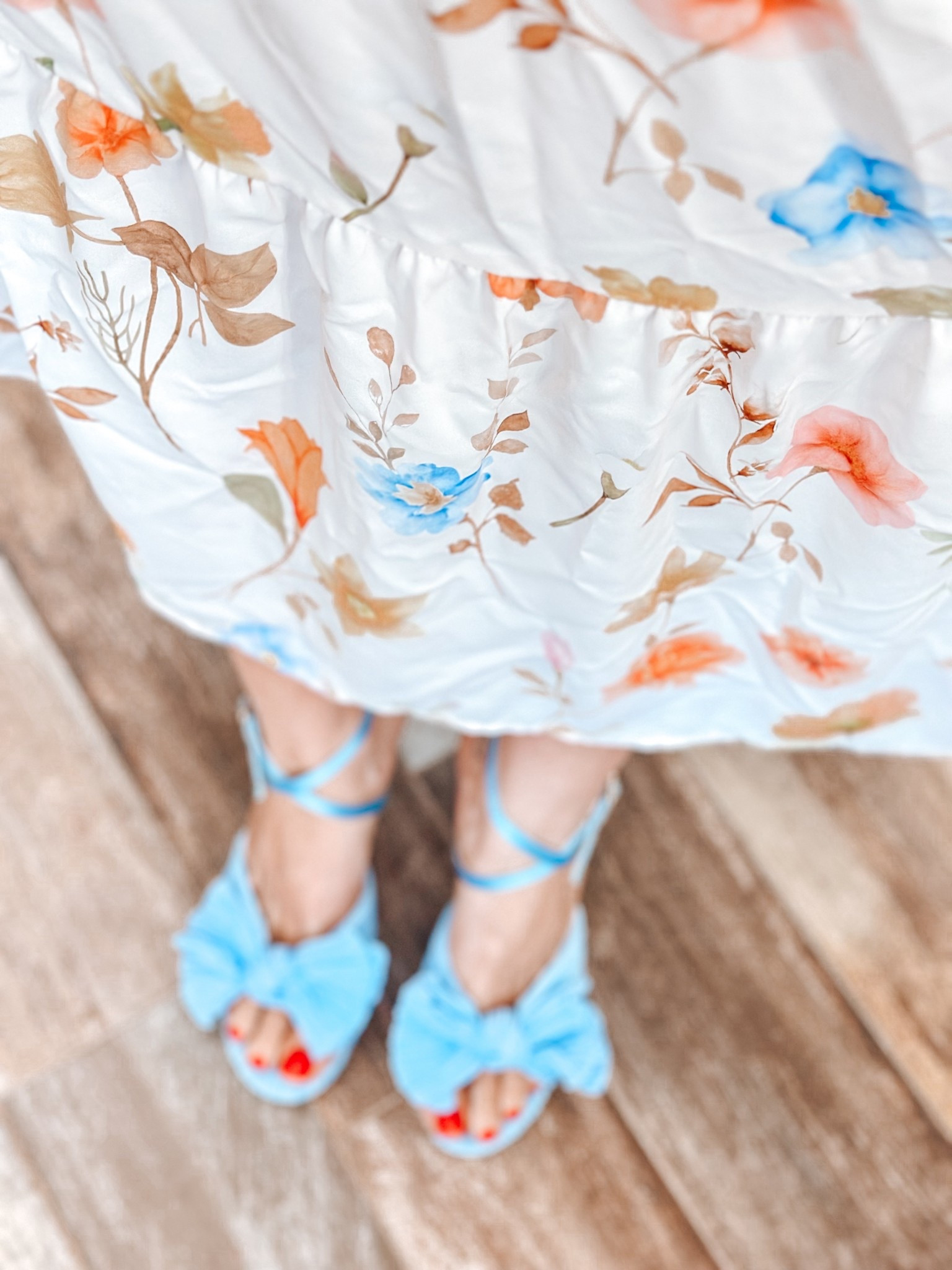 Floral maxi dress, blue bow heels, Easter fashion, Amazon 

#LTKdayinmylife #LTKstorytime #LTKootd