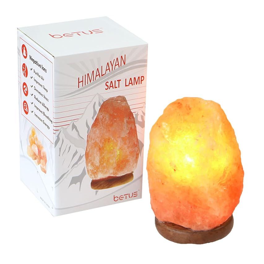 Himalayan Glow 1004 Hand Carved Natural Himalayan Salt lamp, 15-20 lbs, Orange/Amber,Orange / Amber | Amazon (US)