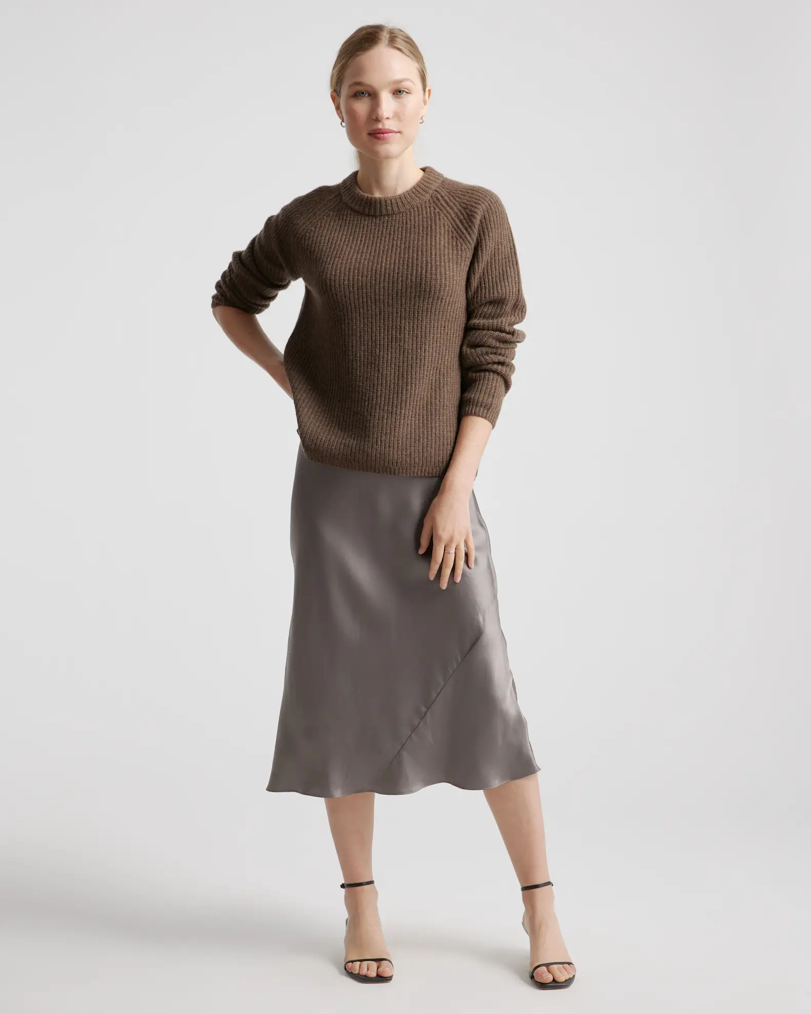 Mongolian Cashmere Fisherman Crewneck Sweater | Quince