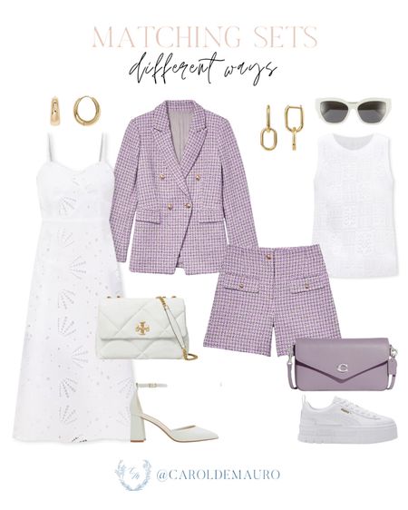 Obsessed with matching sets? Make the most out of your matchy sets by dressing up this laced dress with the blazer or by pairing the shorts with a plain white tank!
#outfitidea #springfashion #formalwear #casualinspo

#LTKStyleTip #LTKSeasonal #LTKShoeCrush